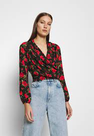 Dorothy Perkins Multi Rose Print Wrap Top