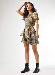 Dorothy Perkins Tropical Print Frill Dress