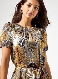Dorothy Perkins Tropical Print Frill Dress
