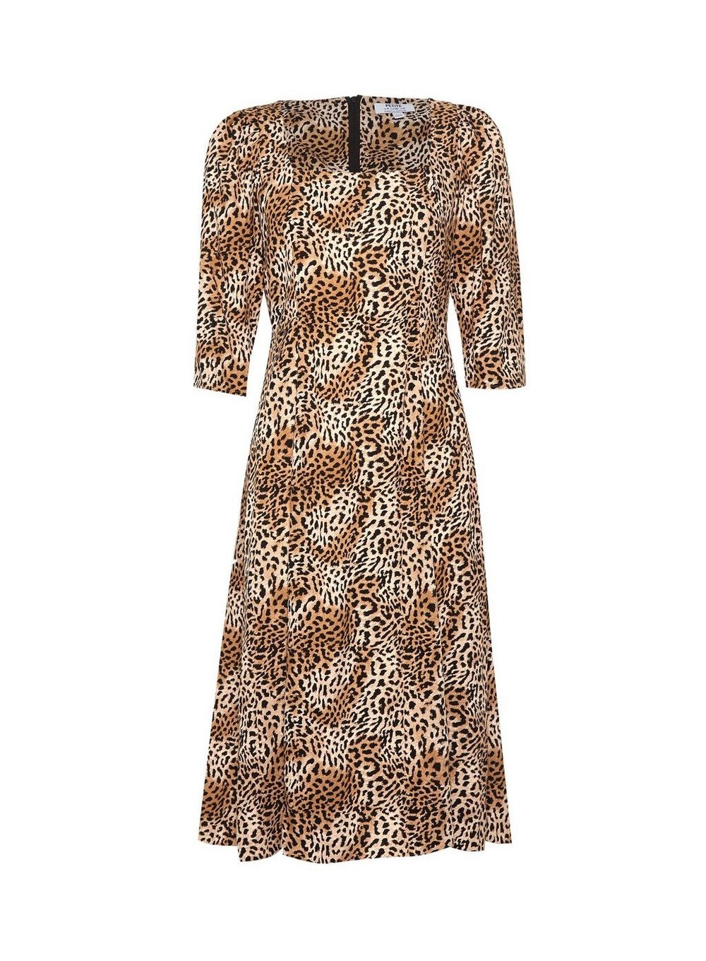 Dorothy Perkins Petite Leopard Print Midi Skater Dress