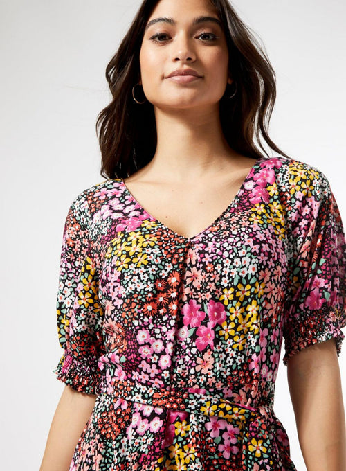 Billie & Blossom Petite Floral Print Midi Dress