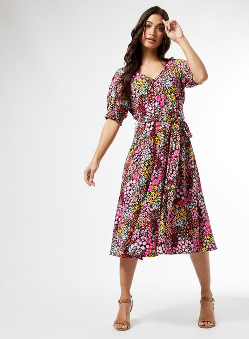 Billie & Blossom Petite Floral Print Midi Dress