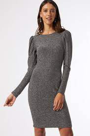 Dorothy Perkins Silver Bodycon Mini Dress