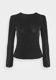 Dorothy Perkins Glitter Long Sleeve Ruched Top